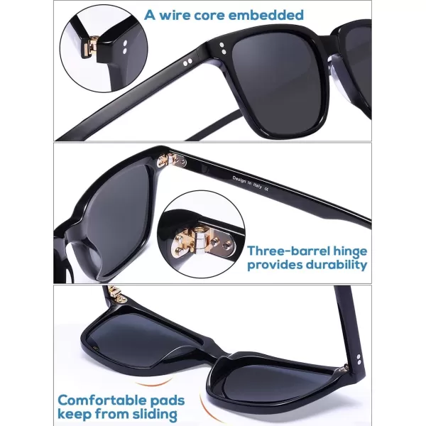CARFIA Polarized Mens Sunglasses UV400 Protection for Driving Fishing Hiking Golf Outdoor Sport GlassesA2 Grey Lens