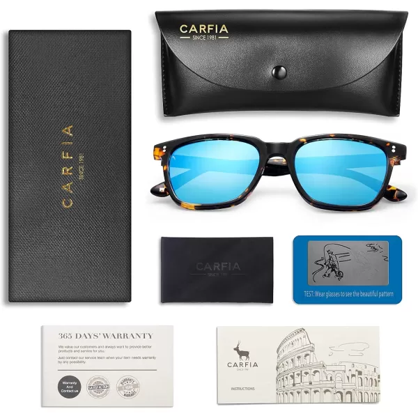 CARFIA Polarized Mens Sunglasses UV400 Protection for Driving Fishing Hiking Golf Outdoor Sport GlassesA3 Blue Mirror