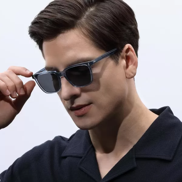 CARFIA Polarized Mens Sunglasses UV400 Protection for Driving Fishing Hiking Golf Outdoor Sport GlassesA3 Grey LensSapphire Blue Frame