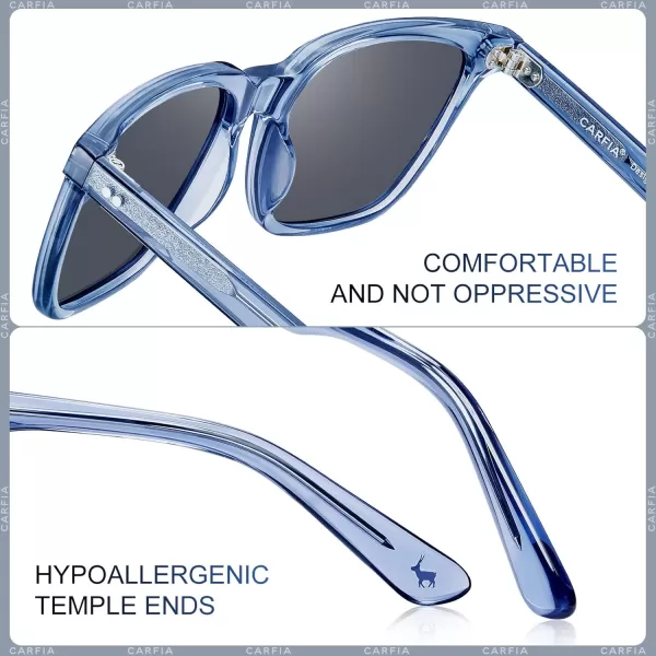 CARFIA Polarized Mens Sunglasses UV400 Protection for Driving Fishing Hiking Golf Outdoor Sport GlassesA3 Grey LensSapphire Blue Frame