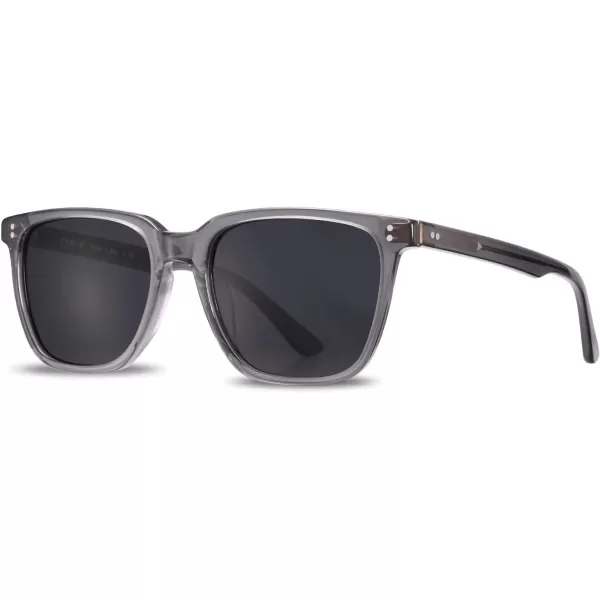 CARFIA Polarized Mens Sunglasses UV400 Protection for Driving Fishing Hiking Golf Outdoor Sport GlassesA3 Grey LensTransparent Grey Frame