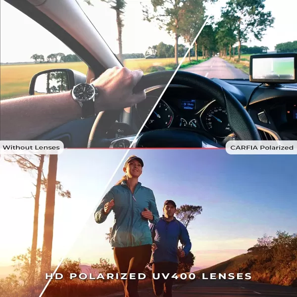 CARFIA Polarized Sports Sunglasses for Men and Women TR90 Lightweight Cool Frame Driving Cycling Running Fishing EyewearA6 Purple Red Mirrored Polarized Lens