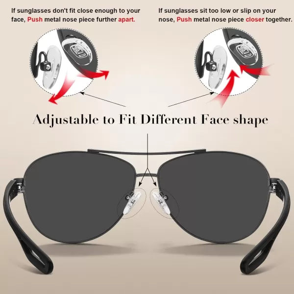 CARFIA Polarized Sunglasses for Women UV Protection UltraLightweight Comfort Metal Frame Driving Glasses CA32104 Grey Lens Matte Metal Frame