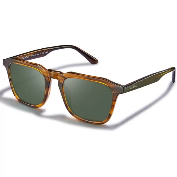 2. Striped Havana Frame Green Lens