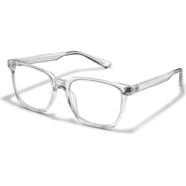 CARFIA Blue Light Blocking Glasses  Square Eyeglasses Filter Blue Ray Computer Game Glasses CA5354B Transparent Frame Blue Light Glasses