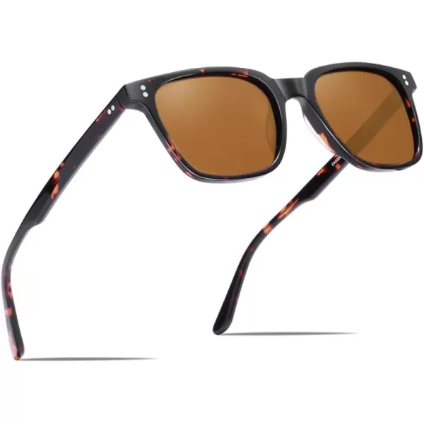 CARFIA Polarized Mens Sunglasses UV400 Protection for Driving Fishing Hiking Golf Outdoor Sport GlassesA2 Brown Lens