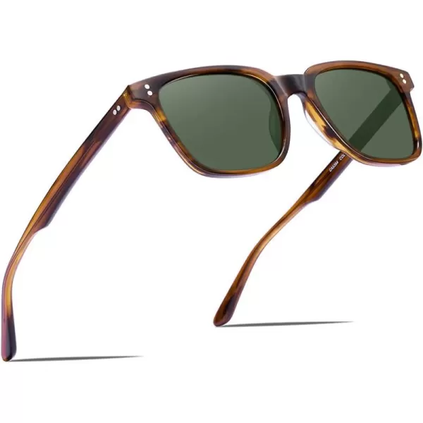 CARFIA Polarized Mens Sunglasses UV400 Protection for Driving Fishing Hiking Golf Outdoor Sport GlassesA2 Green Lens