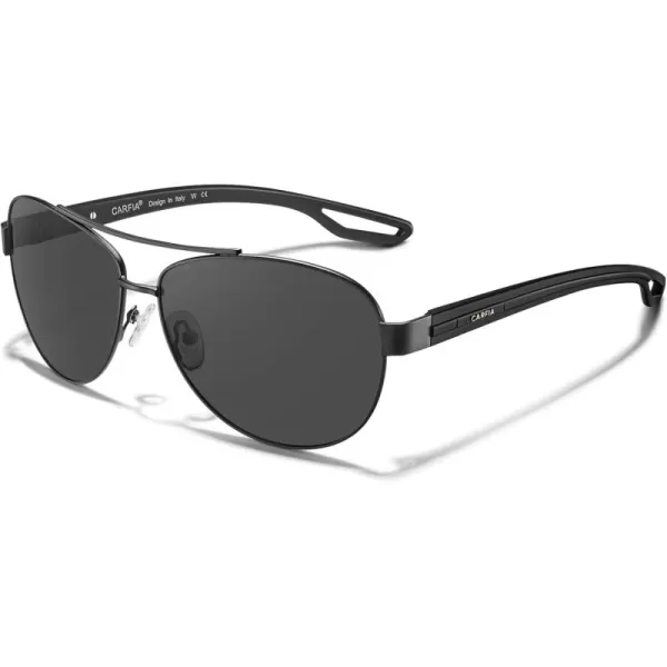 CARFIA Polarized Sunglasses for Women UV Protection UltraLightweight Comfort Metal Frame Driving Glasses CA32104 Grey Lens Matte Metal Frame