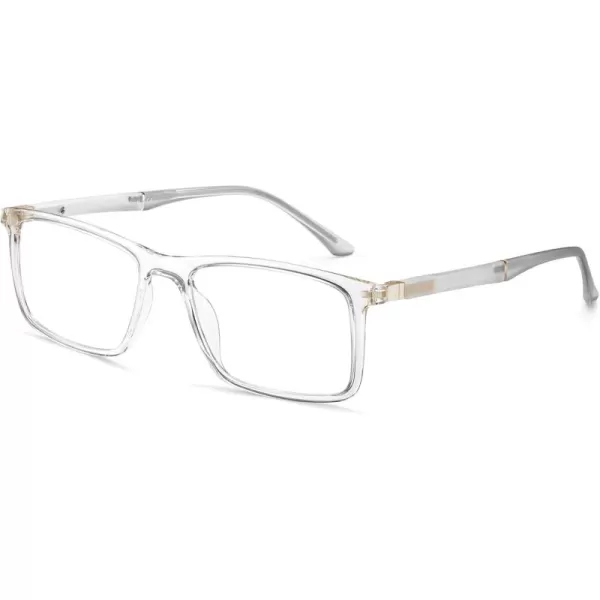 CARFIA Rectangle Blue Light Blocking Glasses for Men UV Protection Computer Gaming GlassesClear Frame
