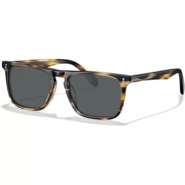 CARFIA Retro Polarized Sunglasses for Men UV Protection Handcrafted Acetate Frame Fashion Cool Sun Glasses CA5357281 Tortoise Frame Grey Lens