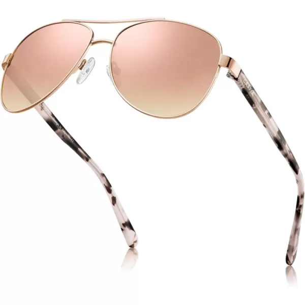5. Rose Gold Frame Pink Mirrored