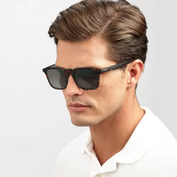 CARFIA Acetate Classic Square Polarized Sunglasses for Men UV400 Lenses Handcrafted Frame Outdoor Eyewear5red Tortoise Frame Grey Lens