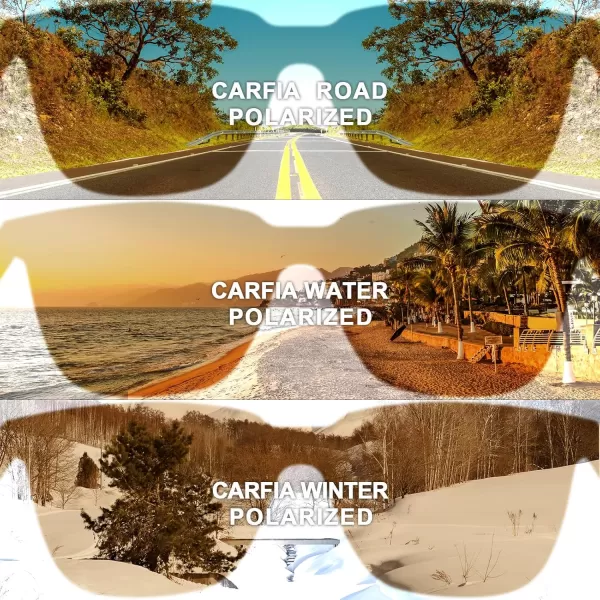 CARFIA Acetate Polarized Sunglasses for Women Small Face  AntiGlare UV400 Protection CA535411  Tortoise Frame Brown Lens