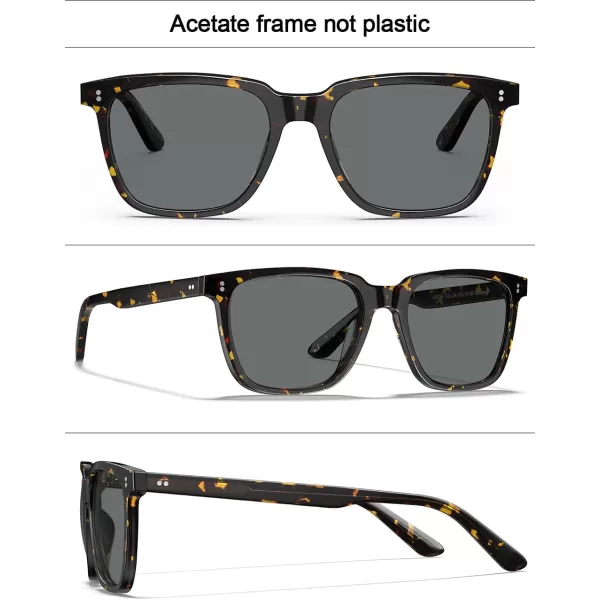 CARFIA Acetate Polarized Sunglasses for Women Small Face  AntiGlare UV400 Protection CA535412  Tortoise Frame Grey Lens