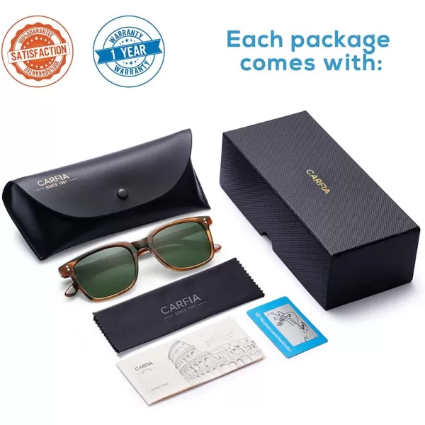 CARFIA Acetate Polarized Sunglasses for Women Small Face  AntiGlare UV400 Protection CA53544  Green Lens
