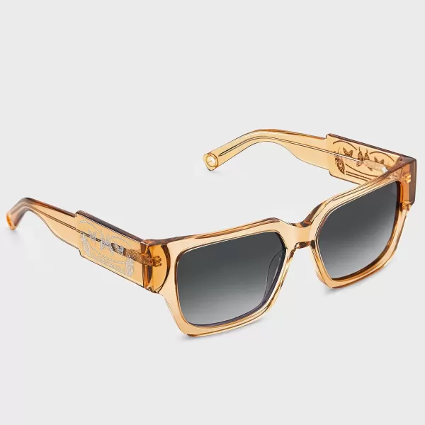 CARFIA Acetate Trendy Square Sunglasses for Women UV400 Protection Handcrafted Hypoallergenic Temple CF1006Light Coffe Gradient Grey Lens