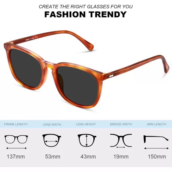 CARFIA Big Fashion Polarized Womens Sunglasses UV Protection Outdoor Driving Eyewear CA5358Brown Frame Grey Lens