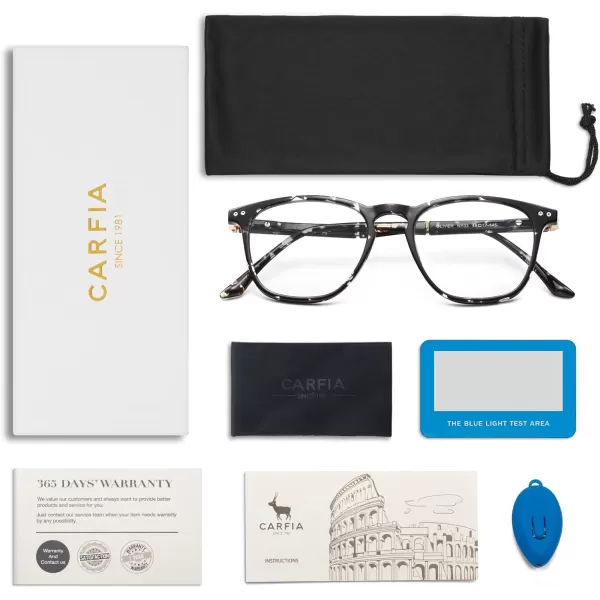 CARFIA Blue Light Blocking Glasses  AntiFatigue Computer Gaming Glasses Prevent Headaches Lightweight Eyeglasses FrameLeopard Frame