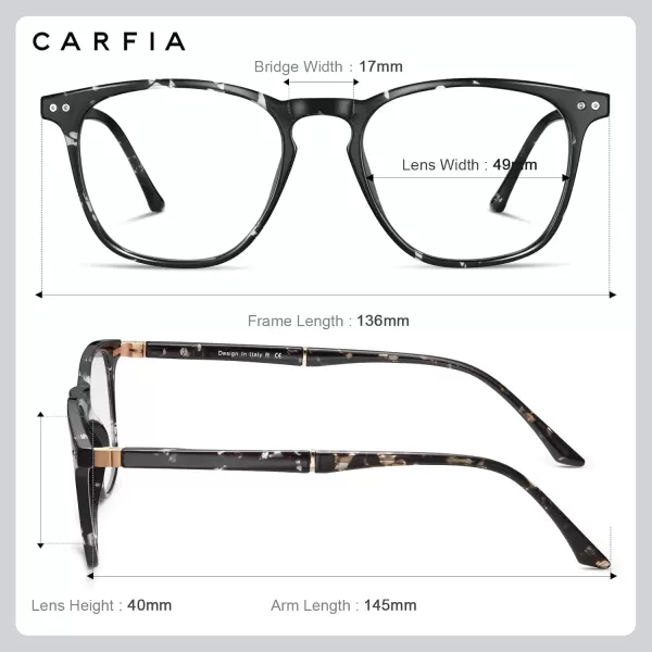 CARFIA Blue Light Blocking Glasses  AntiFatigue Computer Gaming Glasses Prevent Headaches Lightweight Eyeglasses FrameLeopard Frame
