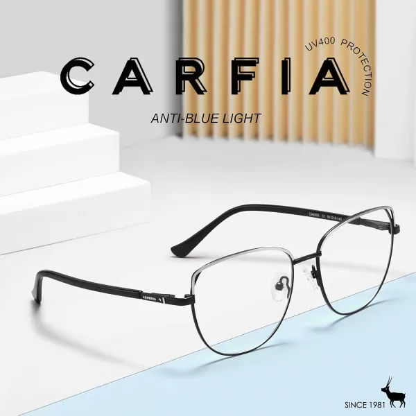 CARFIA Cateye Womens Blue Light Blocking Glasses CA6205C1