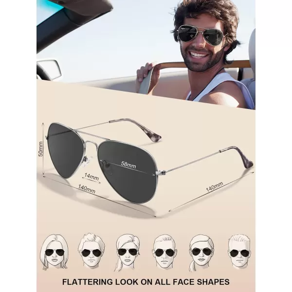 CARFIA Classic UltraLightweight Polarized Sunglasses for Women Men UV Protection Retro Cool Pilot Driving Sun Glasses5 Grey Lens