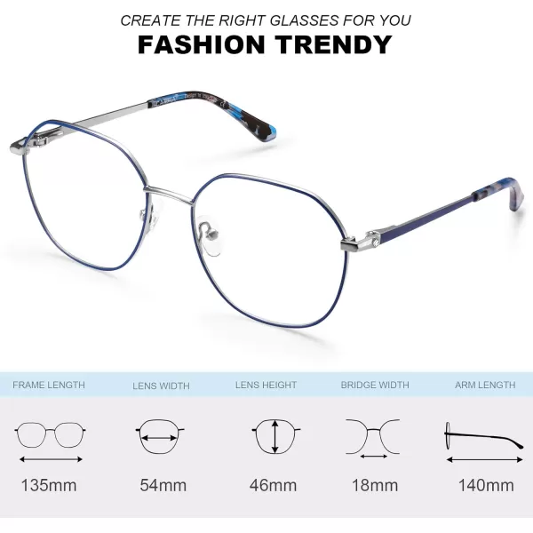 CARFIA Nerd Costume Glasses for Halloween Cosplay NonPrescription Clear Lens Prop Women Blue Light Blocking GlassesS Gun  Blue
