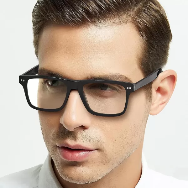 CARFIA Nonprescription Eyeglasses Mens Glasses Frames ampamp Clip on Magnetic Polarized Sunglasses Lens CF5160