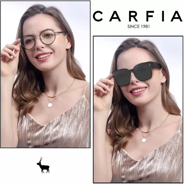 CARFIA Polarized Fit Over Glasses Sunglasses for Women Men UV400 Protection Oversized Sunglasses for Driving Fishing OutdoorBlack Frame Grey Lens