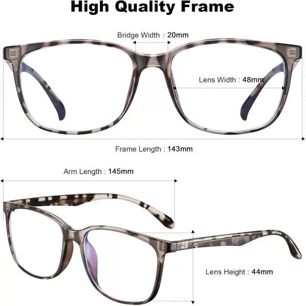 CARFIA Stylish Blue Light Blocking Glasses  Lightweight Eyeglasses Filter Blue Ray Computer Game Glasses wCaseLeopard Frame