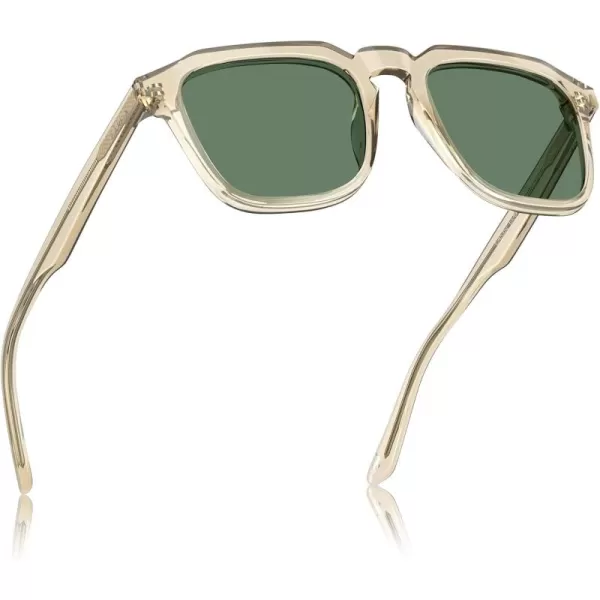 2.light Coffe Frame Green Lens