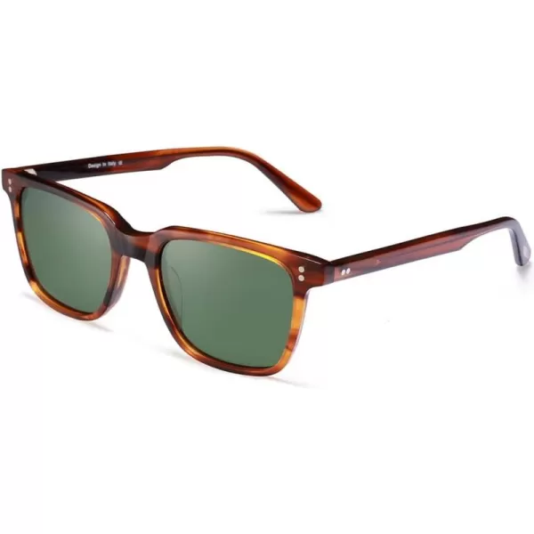 CARFIA Acetate Polarized Sunglasses for Women Small Face  AntiGlare UV400 Protection CA53544  Green Lens