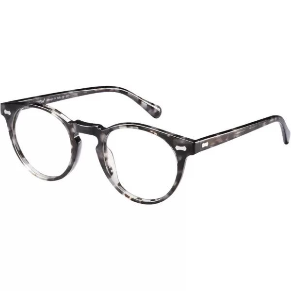CARFIA Acetate Round Blue Light Blocking Glasses for Women Anti Eye Eyestrain Computer Gaming GlassesB Grey Tortoise Frame Blue Light Glasses