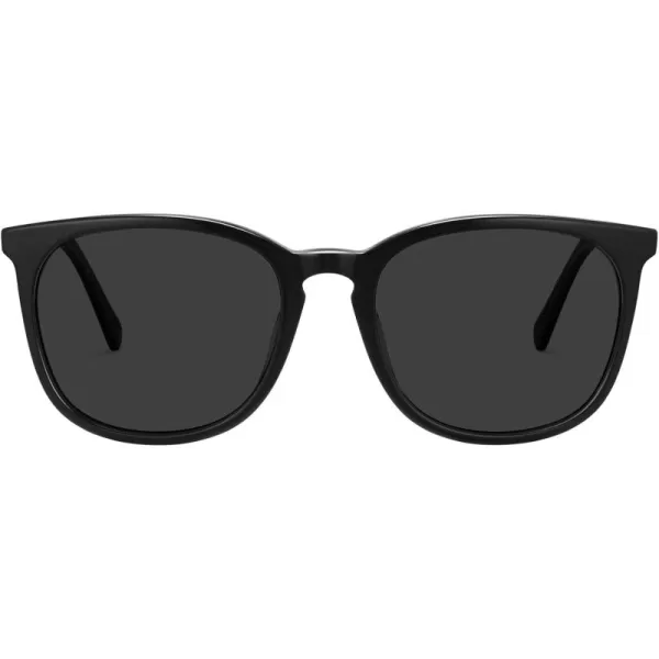 CARFIA Big Fashion Polarized Womens Sunglasses UV Protection Outdoor Driving Eyewear CA5358Black Frame Grey Lenses