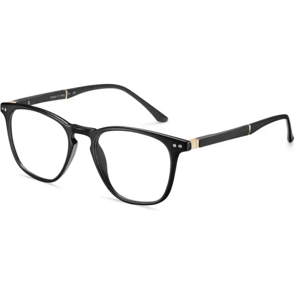 CARFIA Blue Light Blocking Glasses  AntiFatigue Computer Gaming Glasses Prevent Headaches Lightweight Eyeglasses FrameBlack Frame