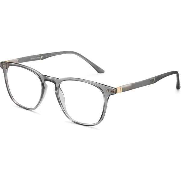 CARFIA Blue Light Blocking Glasses  AntiFatigue Computer Gaming Glasses Prevent Headaches Lightweight Eyeglasses FrameGrey Frame