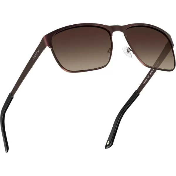 CARFIA Metal Mens Sunglasses Polarized UV400 Protection for Driving Fishing Hiking Golf Everyday Use CA5225A6 Brown Gradient Lens