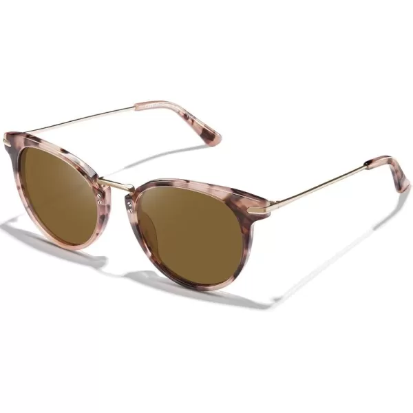 2. Pink Tortoise Frame Brown Lens