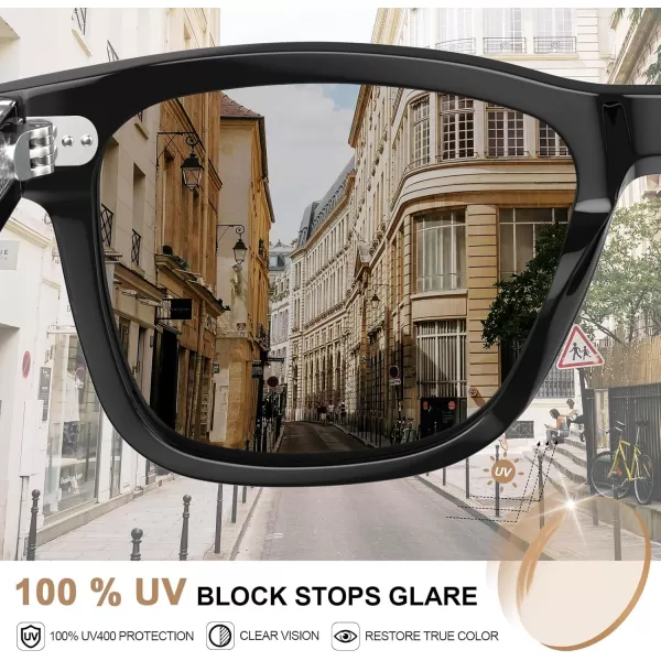 CARFIA Cool Acetate Polarized Sunglasses for Men Small Faces Trendy Retro Sun Glasses CA230141 Black Frame Grey Lens