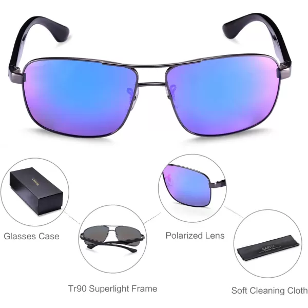 CARFIA Metal Mens Sunglasses Polarized UV400 Protection for Driving Fishing Hiking Golf Everyday Use