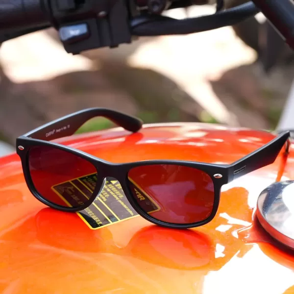 CARFIA Square Polarized Sunglasses for Men Women UV Protection Classic Retro Vintage TR90 Frame Outdoor Driving Sun GlassesBlack Frame Black Lens