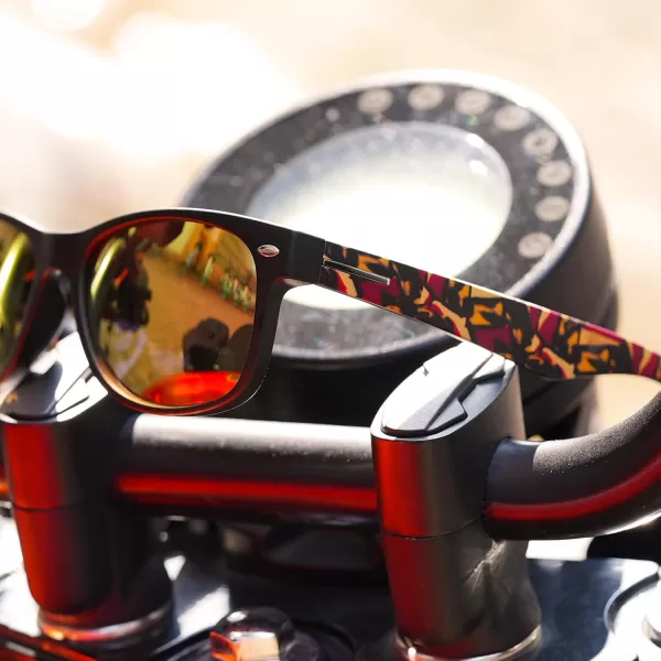 CARFIA Square Polarized Sunglasses for Men Women UV Protection Classic Retro Vintage TR90 Frame Outdoor Driving Sun GlassesBlack Frame Pink Lens