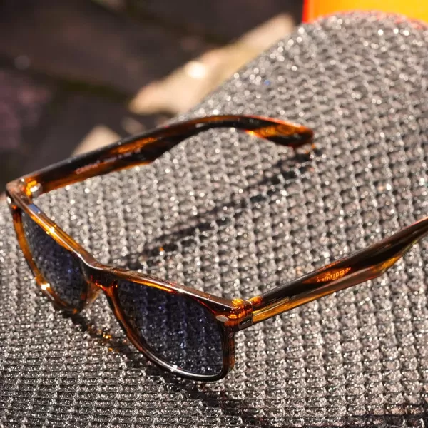 CARFIA Square Polarized Sunglasses for Men Women UV Protection Classic Retro Vintage TR90 Frame Outdoor Driving Sun GlassesTortoise Frame Grey Lens