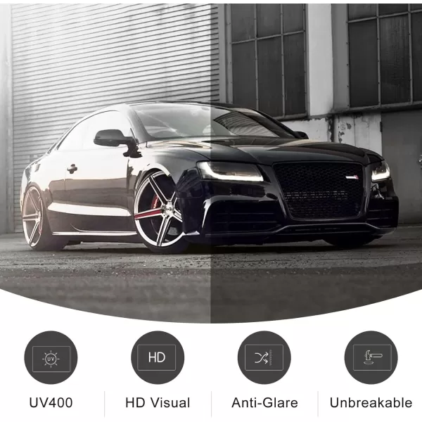 CARFIA Trendy Pilot Polarized Sunglasses for Men UV400 Lenses Lightweight TR90 Outdoor Eyewear CA53913black Frame Gradient Grey Lens