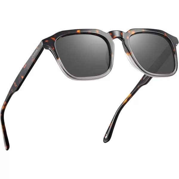 CARFIA Acetate Polarized Mens Sunglasses UV Protection Retro Fashion Cool Glasses