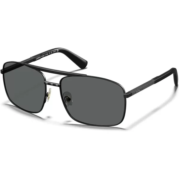 CARFIA Pilot Polarized Sunglasses for Men UV Protection Classic Double Bridge AntiGlare Driving Shades with Spring HingesD Glossy Black Frame  Grey Lens