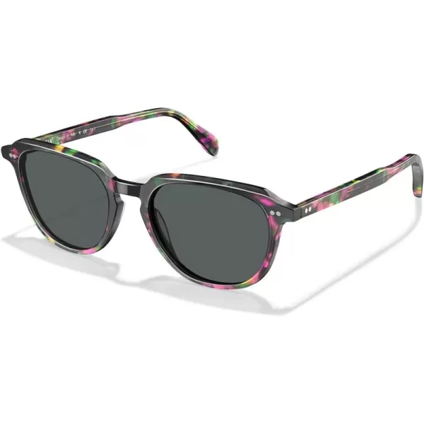 CARFIA Retro Sunglasses for Women Polarized Pantos Acetate Frame UV Protection Driving Shades3multicolor Frame Gray Lens