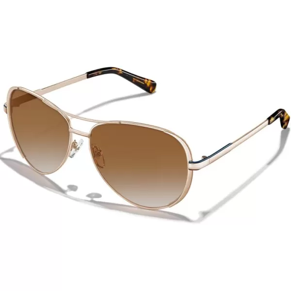 CARFIA Trendy Retro Polarized Sunglasses for Women UV Protection Classic Pilot Sun glasses CA5388A1 Brown Gradient Lens Tortoise Arm