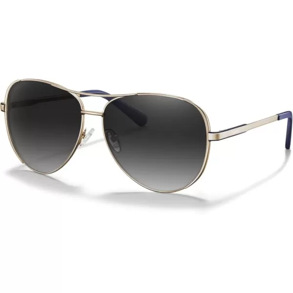 CARFIA Trendy Retro Polarized Sunglasses for Women UV Protection Classic Pilot Sun glasses CA5388A42 Grey Gradient Lens