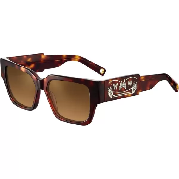 CARFIA Acetate Trendy Square Sunglasses for Women UV400 Protection Handcrafted Hypoallergenic Temple CF1006Brown Tortoise Frame Gradient Brown Lens
