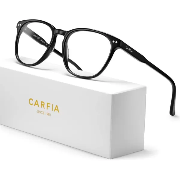 CARFIA Blue Light Glasses for Women Lightweight Cute Computer Gaming Glasses Blue Light Blocker Revo LensesA1 Black Frame Antiblue Lens